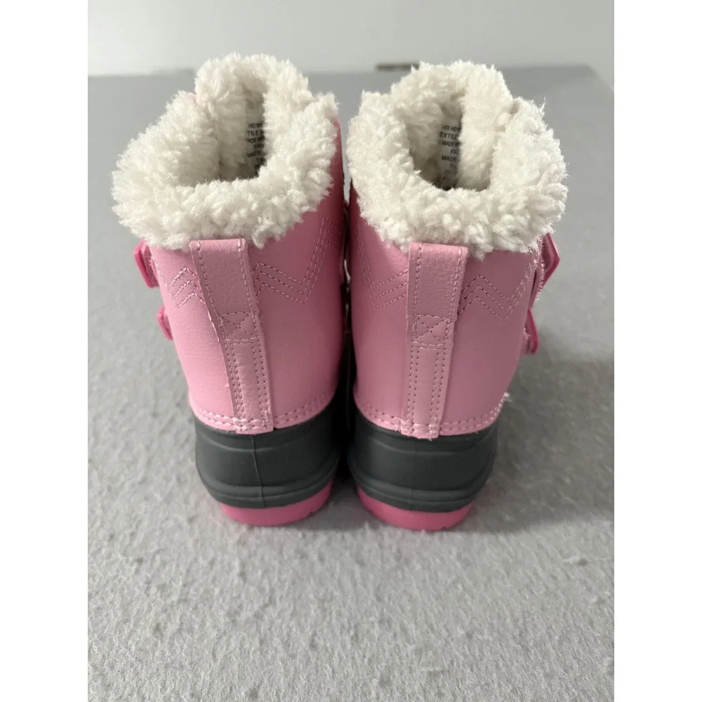 Cat & Jack Boots Girls Size 6‎ Pink Denver Waterproof Thermolite Faux Fur Lined